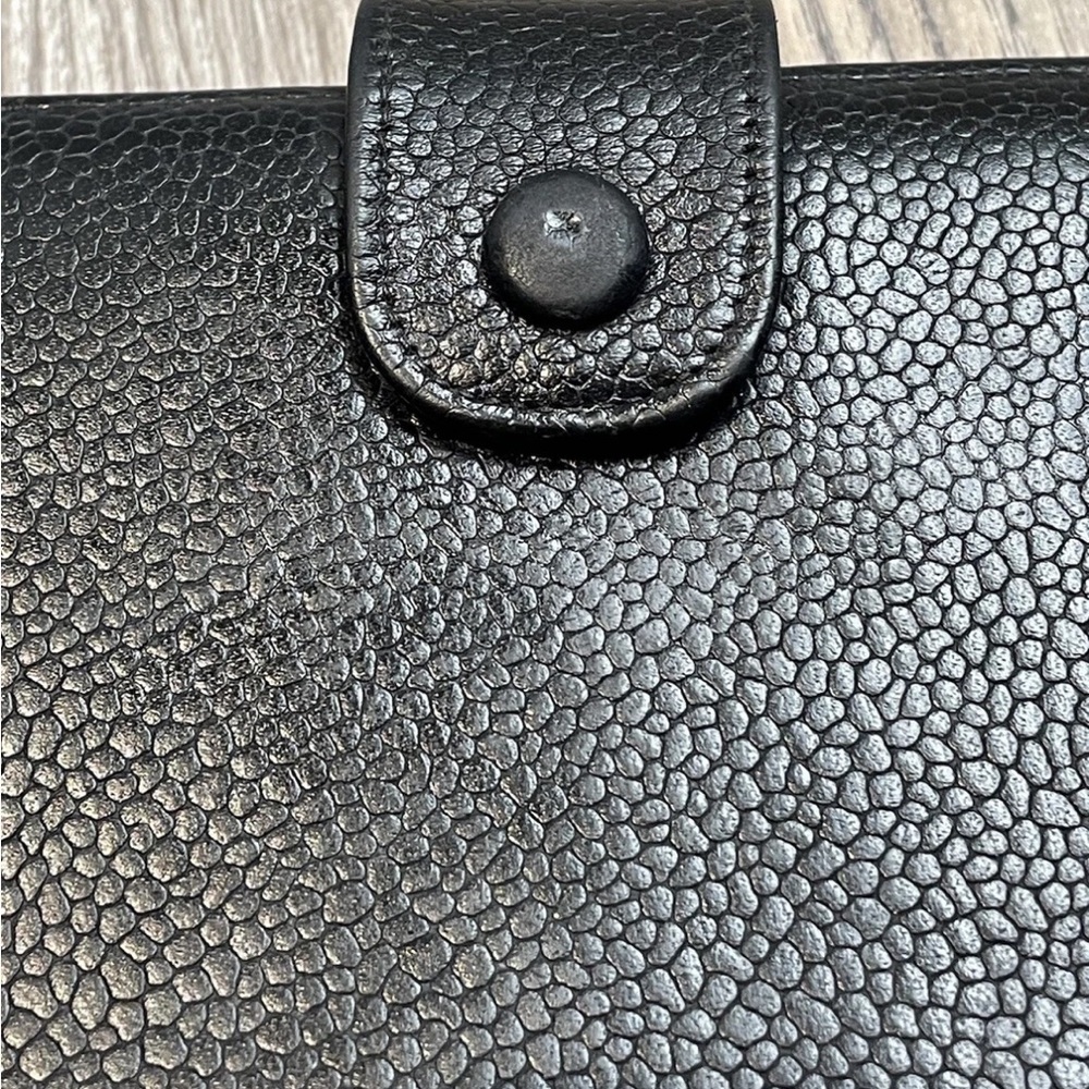 SOLD Vintage Chanel CC Black Caviar Leather Continental Long Wallet Clutch - Picture 10 of 16